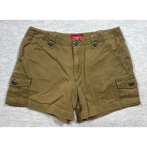 Vtg 90s Palmettos Womens Size 7 Cargo Shorts‎ Khaki Cotton Utility Pockets